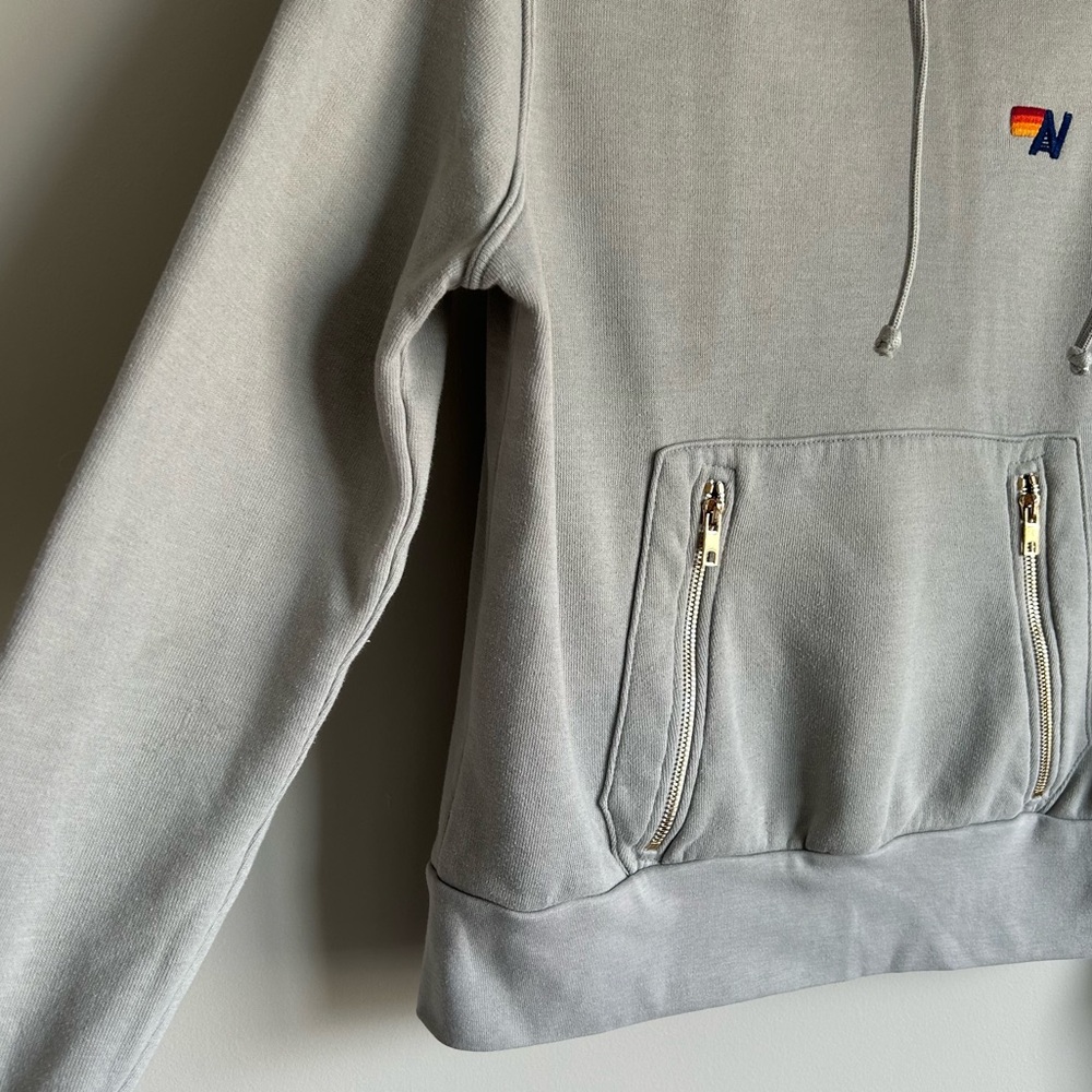 Aviator Nation Ninja Hoodie Light Grey Womens XS - Picture 7 of 8